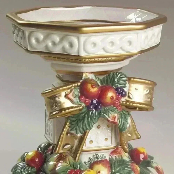 7" Pillar Candle (Wax) Snowy Woods by FITZ & FLOYD - Picture 3 of 3